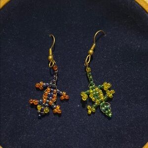 Y2K millennial fashion Beaded Lizard Earrings